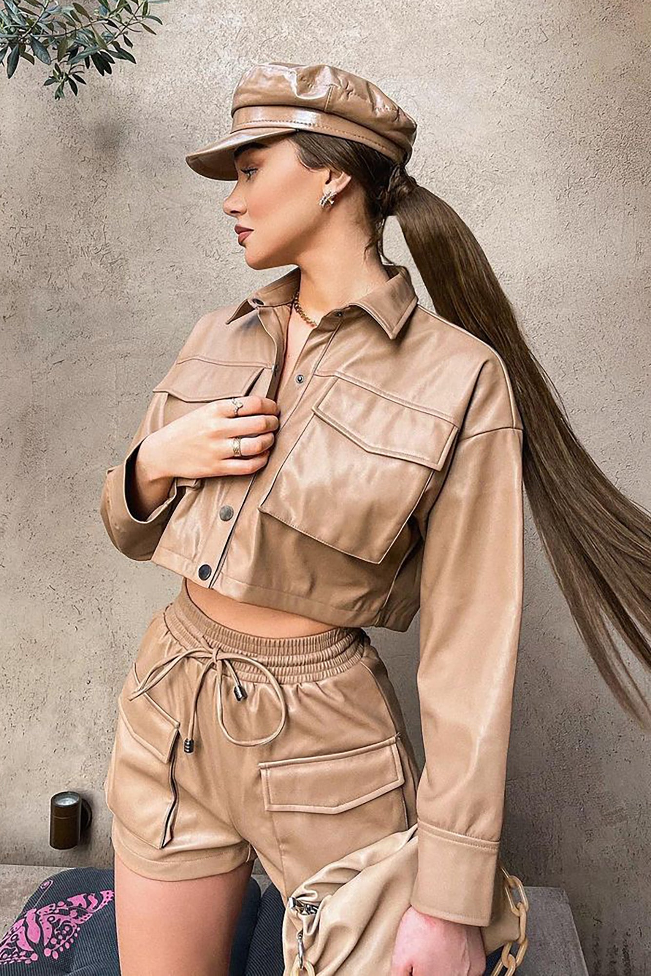 UndercoverLoveFauxLeatherShortSet-Camel_MER.jpg