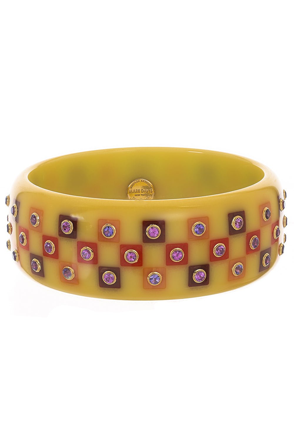 Amethyst Yellow Bakelite Bangle Bracelet Special