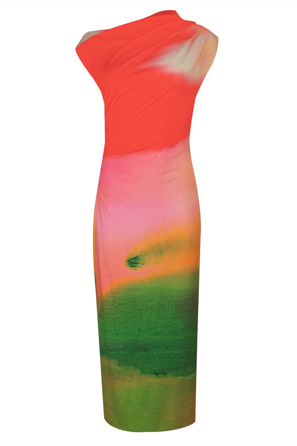 Abstract Watercolor Dress Cheap